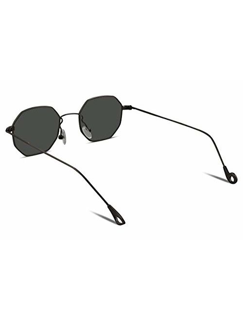 FEISEDY Hipster Small Polygon Women Men Sunglasses Delicate Metal Frame B2254