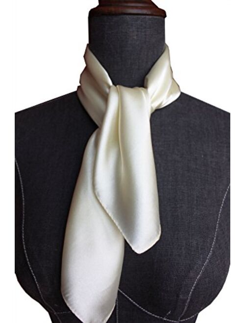 nania Silk square scarf pure color head scarf blend neckerchief