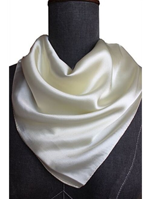 nania Silk square scarf pure color head scarf blend neckerchief