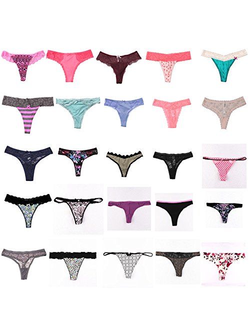 UWOCEKA Sexy Underwear, Kinds of Women T-Back Thong G-String Underpants Sexy Lacy Panties