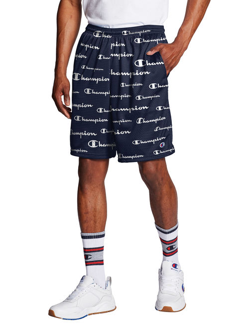 Champion Men's Classic Printed Mesh Short, up to Size 2XL