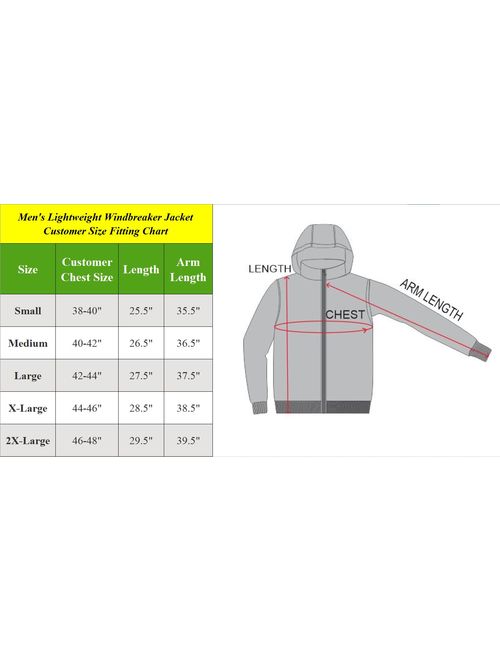 GBH Mens Fleece Lined Windbreaker Jacket Coat With Tuck In Hood (S-2XL)