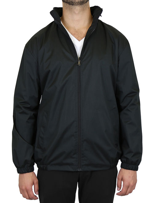Buy GBH Mens Fleece Lined Windbreaker Jacket Coat With Tuck In Hood (S ...