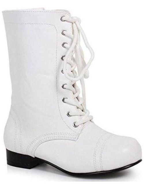 Children's White Ankle Combat Boot