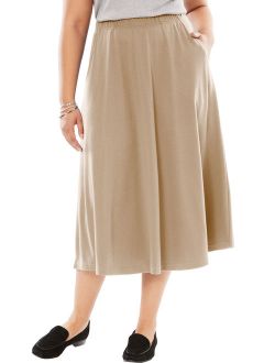Woman Within Plus Size 7-day Knit A-line Skirt