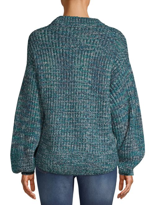 Time and Tru Women's Mock Neck Pullover