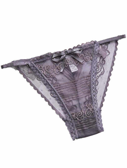 Multitrust Women Lace G-string Briefs Panties Seamless Thongs Lingerie Underwear Knickers