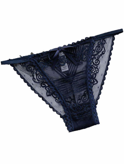 Multitrust Women Lace G-string Briefs Panties Seamless Thongs Lingerie Underwear Knickers