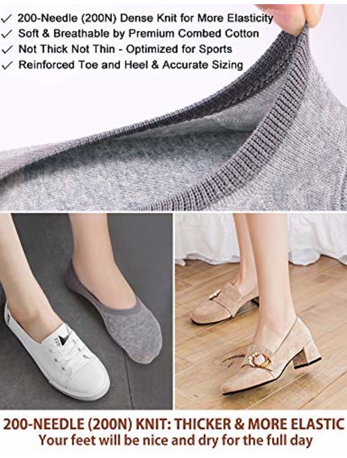 VERO MONTE 4 Pairs SPORTS No Show Socks Women Cotton No Show Socks Sports Liners