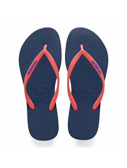 Women's Slim Logo Pop Up Multicolored Flip-Flop Sandals