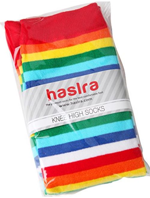 HASLRA Women's Knee High Socks 1-3 Pairs