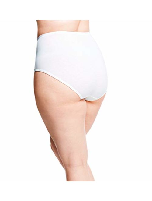 JUST MY SIZE Women's 5 Pack Cotton Brief Panty (Assortments May Vary)