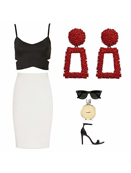 Golden/Silver Raised Design Statement Earrings Fashion Jewelry KELMALL COLLECTION