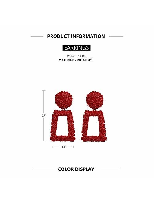 Golden/Silver Raised Design Statement Earrings Fashion Jewelry KELMALL COLLECTION