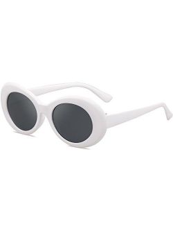 Clout Goggles Oval Mod Retro Vintage Kurt Cobain Inspired Sunglasses Round Lens SJ2039
