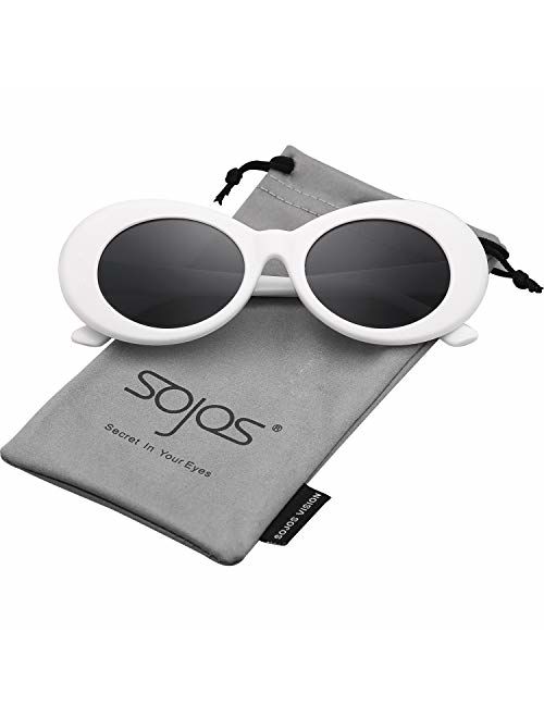 SOJOS Clout Goggles Oval Mod Retro Vintage Kurt Cobain Inspired Sunglasses Round Lens SJ2039