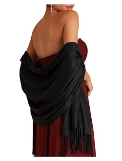 Women's Silky Scarf Pashmina Shawls and Wraps for Wedding Favors Bride Bridesmaid Gifts Evening Dress Shawl