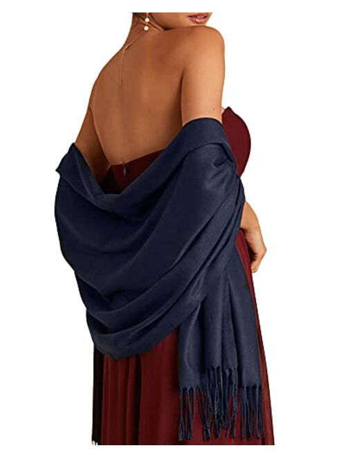Furtalk Women's Silky Scarf Pashmina Shawls and Wraps for Wedding Favors Bride Bridesmaid Gifts Evening Dress Shawl