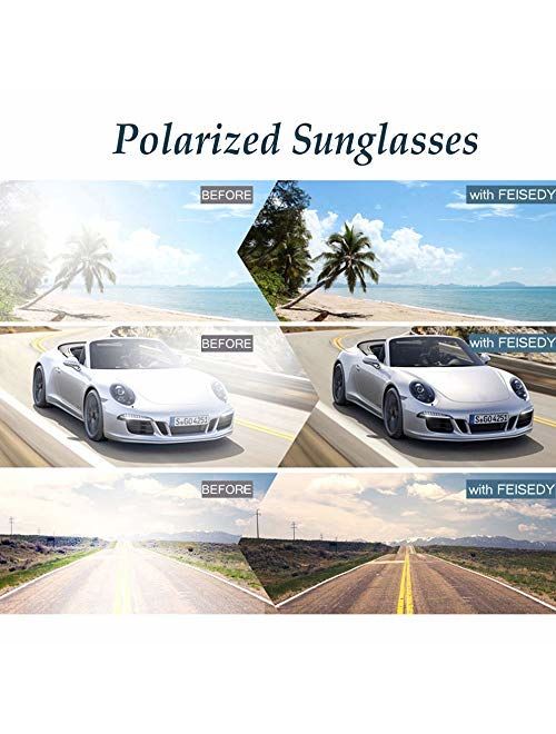 FEISEDY Great Classic Polarized Sunglasses Men Women HD Lens B1858