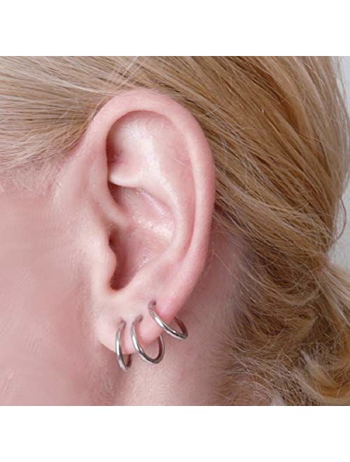 COCHARM Non-Piercing Septum Jewelry Spring Fake Clip on Earrings Hoop Cartilage Helix Lip Jewelry Hoop