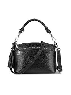 S-ZONE Small Genuine Leather Handbags for Women Shoulder Bag Crossbody Purse