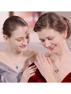 CDE Angel Wing Necklaces for Women Mothers Day Jewelry Gifts Embellished with Crystals from Swarovski Pendant Necklace Heart of Ocean Jewelry with Gift Box