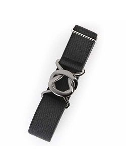 Womens Invisible Belt Comfortable Elastic Adjustable No Show Web Belt Metal Buckle Belt for Men by JASGOOD