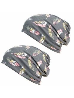 HONENNA Printed Turban Headband Chemo Cap Cotton Soft Sleep Beanie