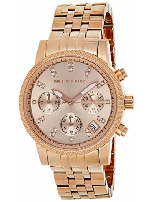 Michael Kors Women's Ritz Rose Gold-Tone Watch MK6077