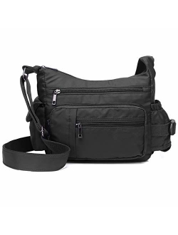 RFID Anti Thief Crossbody Bag for Women Waterproof Shoulder Bag Messenger Bag Casual Nylon Purse Handbag