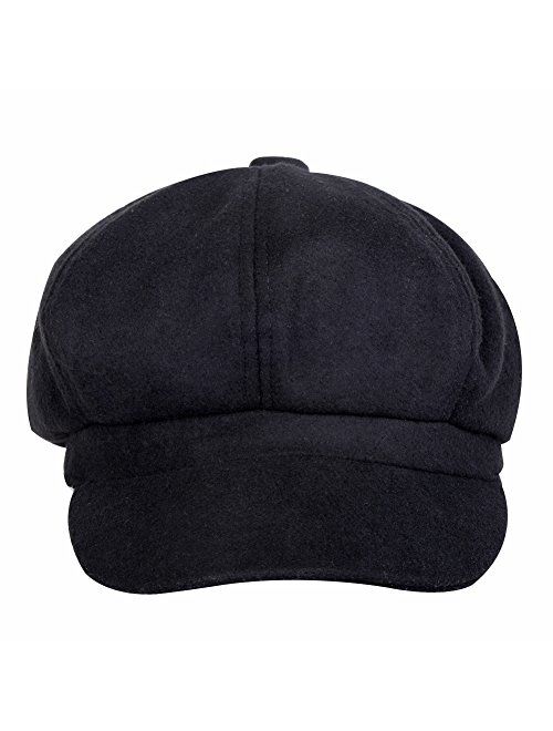 VBIGER Newsboy Hat Beret Hat Fedora Wool Blend Cap Collection Hats Cabbie Visor Cap for Men Women