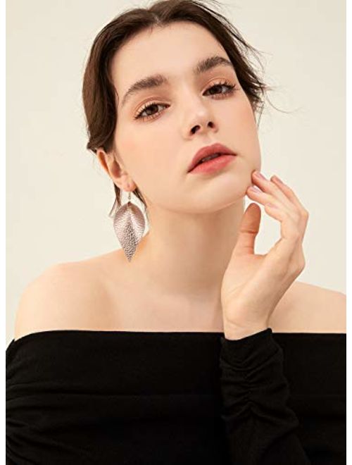36 Pairs Fashion Earrings Set for Women Teen Girls Assorted Multiple Hoop Stud Earrings Set Bohemian Acrylic Tassel Teardrop Dangle Earrings for Birthday Party Gifts