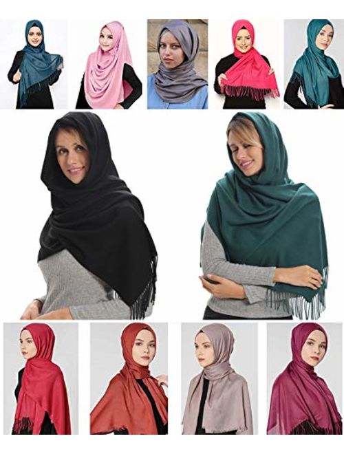 Soft Cashmere Wool Acrylic Blend Pashmina Scarf, Wrap and Shawl for Women