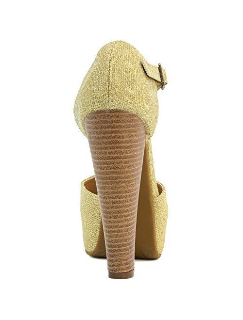 DailyShoes Womens Stilettos Sandal Open Toe Ankle Buckle Strap Platform Evening Party Dress Casual Shoes