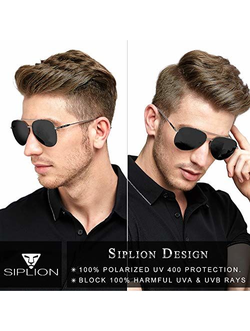 SIPLION Driving Polarized Sunglasses For Mens Womens Mirrored pilot Sun Glasses UV400 Protection
