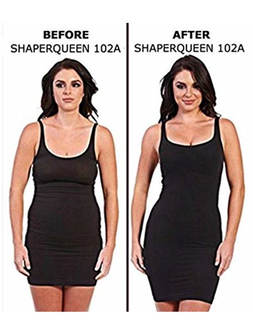 ShaperQueen 102A Thong Bodysuit - Women Seamless Waist Firm Control Shapewear Faja Open Bust Bodysuit & Panty Body Shaper