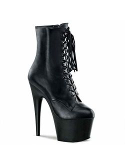 Pleaser Women's Adore-1020 Black Ankle-High Heel Boot