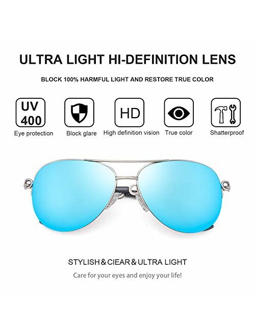 Classic Aviater Sunglasses For Women Men Metal Frame Mirrored Lens Driving Fashion UV400 Glasses 0257
