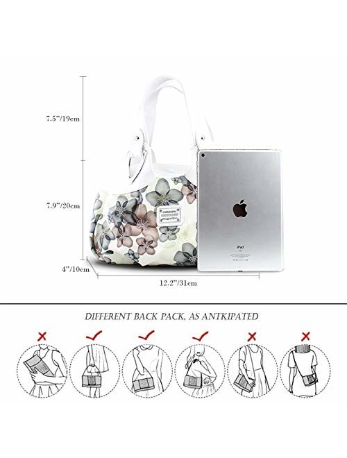 Medium Size Handbag For Ladies, Panzexin New Fashion Print Floral Bag Top Handle Handbags For Women