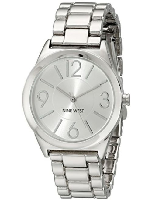 Nine West Women's NW/1663SVSB Silver-Tone Bracelet Watch