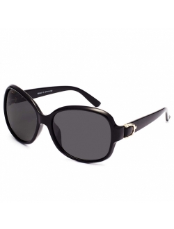 EFE Classic Oversized Polarized Sunglasses for Women Composite TR90 Frame UV 400 Protection Fashion Retro Eyewear