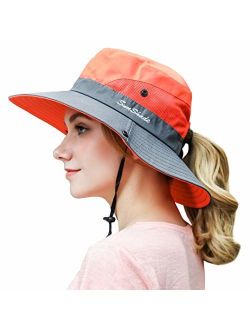 Women Outdoor Summer Sun Hat UV Protection Wide Brim Foldable Safari Fishing Cap