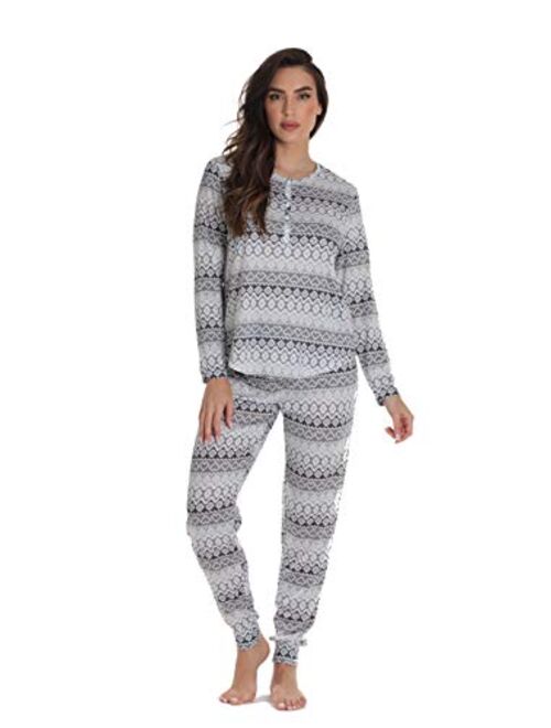 #followme Womens Jogger Pajama Pants Set Ultra-Soft Velour PJs