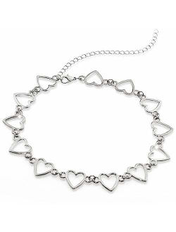 Suyi Choker Necklace - Simple Geometric Circle Choker Statement Clavicle Necklace for Women Girls Necklace Jewerly
