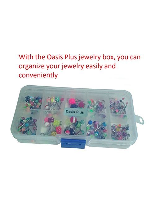 Oasis Plus Lot 110 PCS Body Jewelry Piercing Kit Eyebrow Navel Belly Tongue Lip Bar Nose Ring 22 Styles (No Duplicates)