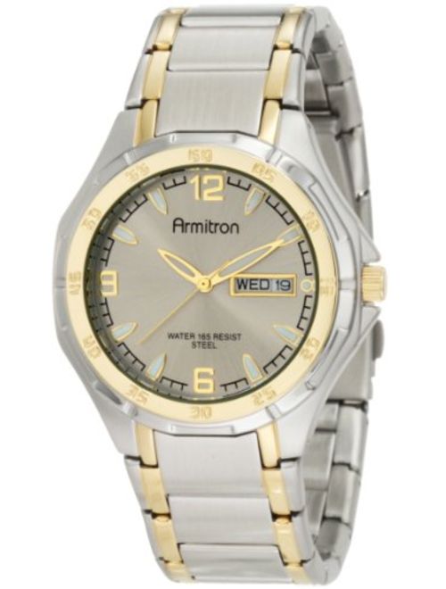 Armitron Men's 204309GYTT Two-Tone Stainless Steel Round Dial Dress Watch