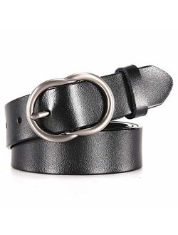 Chicwe Women's Plus Size Genuine Leather Waist Belt with Alloy Buckle