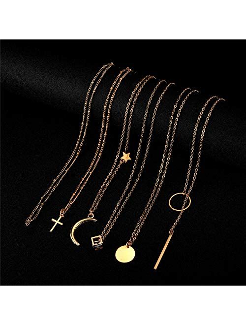 Starain Layered Choker Necklaces for Women Girls Fashion Multilayer Chain Necklace Set Adjustable Bestie Gifts