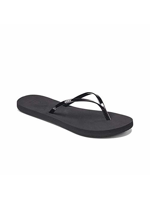 Reef Womens Sandals Bliss | Faux Patent Leather Flip Flops for Women With Soft Cushion Footbed | Waterproof