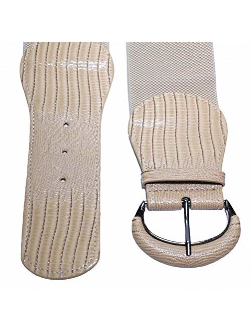 VOCHIC 2pcs Stretch Wide Belt for Women Elastic Thick Waist Belt for Dress